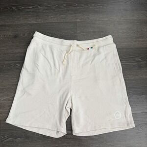 Sol Angeles Coastal Waves Sweatshorts Men's Size XXL Cream Cabana Resort‎ Lounge